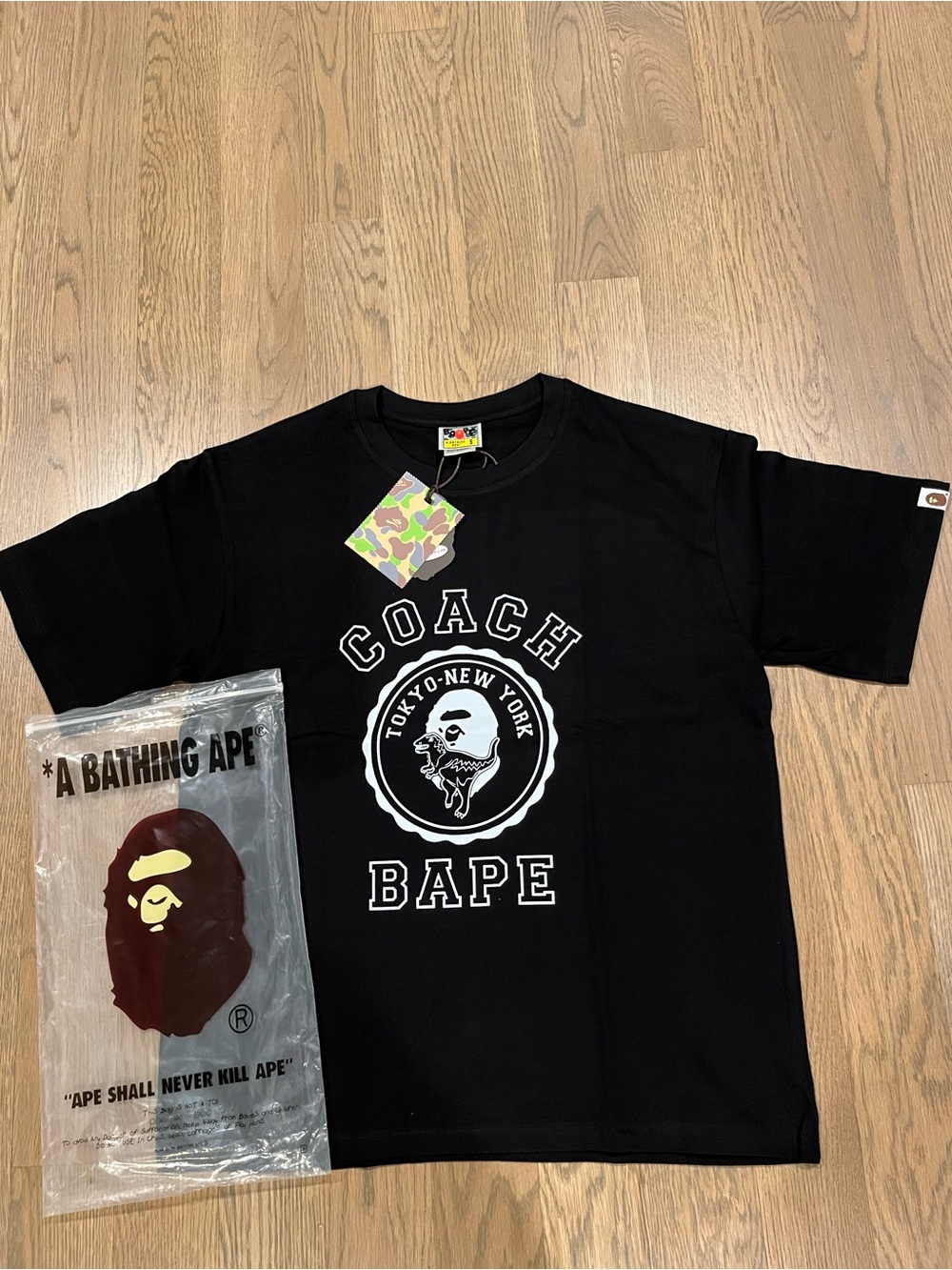 Coach x BAPE Black tee size small